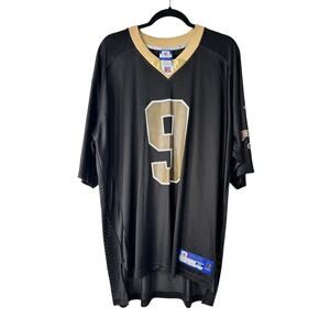 Reebok NFL New Orleans Saints Drew Brees #9 Football Jersey Men’s Size XL Black